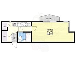 グリーンサイド武庫川 1Kの間取図画像