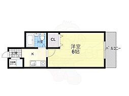 ecoflats西宮北口 1Kの間取図画像