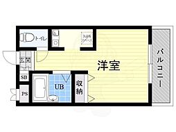 ダイドーメゾン西宮北口 ワンルームの間取図画像