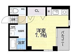 プレ上甲子園 1Kの間取図画像