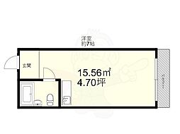 ダイドーメゾン西宮北口2 ワンルームの間取図画像