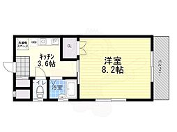 ソフィア 1Kの間取図画像