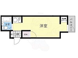 ブレシオンエスト・ウエスト ワンルームの間取図画像