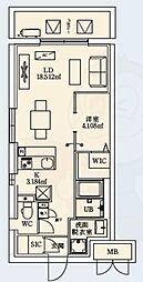 LEGALANDNISHINOMIYA PARKSIDE 1LDKの間取図画像