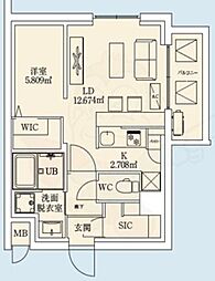LEGALANDNISHINOMIYA PARKSIDE 1LDKの間取図画像