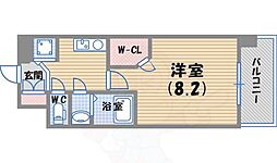 西宮ルモンド甲子園 1Kの間取図画像