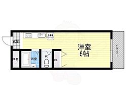 ガーデンズサイド西宮北口 ワンルームの間取図画像
