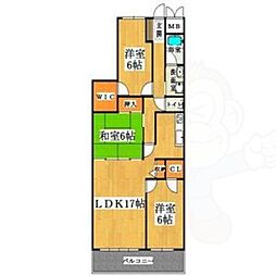 プライムレジデンス西宮 3LDKの間取図画像