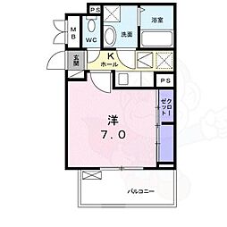 Osaka Metro御堂筋線 新金岡駅 徒歩10分の賃貸アパート 1階1Kの間取り