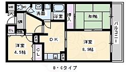サンクス3rdハイツ 3LDKの間取図画像