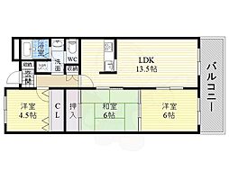 サンシャイン大和 3LDKの間取図画像