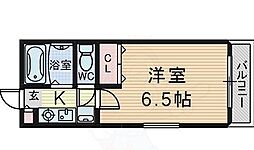 三国ケ丘ピア 1Kの間取図画像