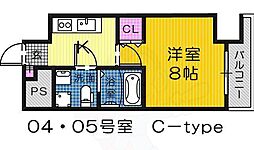 Racine宿院 1Kの間取図画像