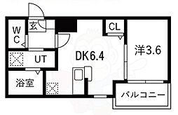 堺市堺区賑町1丁マンション 1DKの間取図画像