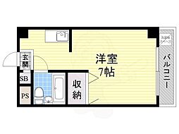 マンション谷佐 ワンルームの間取図画像