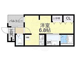 堺市堺区寺地町東3丁マンション ワンルームの間取図画像