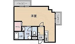 中之町TKハイツ ワンルームの間取図画像