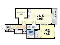 JR阪和線 堺市駅 徒歩6分の賃貸アパート 1階1SLDKの間取り