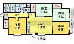 ロータリービルド宿院 4LDKの間取図画像