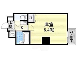 オアシス堺 1Kの間取図画像