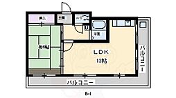 クレスト大津2 1LDKの間取図画像