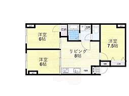 テランガ大浜 3DKの間取図画像