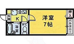 すばる三恵 1Kの間取図画像