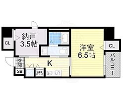 ディアコート宿屋町 1SKの間取図画像