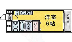 ヒルズ中百舌鳥 ワンルームの間取図画像