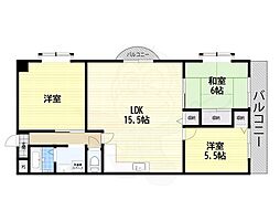 レグルス堺東 3LDKの間取図画像