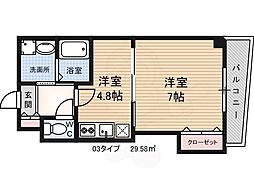 アプローズ 1DKの間取図画像