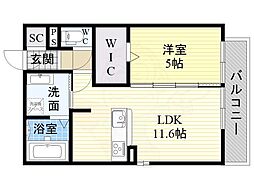 ロイズパレス 1LDKの間取図画像