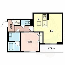 メゾングランシャリオ 1LDKの間取図画像