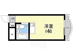 ホワイト・ヴィラ ワンルームの間取図画像