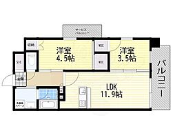 クレアホームズ三国ヶ丘駅前 2LDKの間取図画像