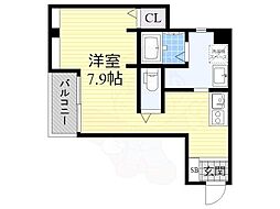 エヌエム・トラントアン ワンルームの間取図画像