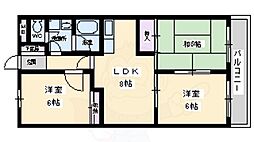 ドミール福田 3LDKの間取図画像