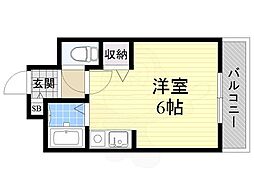 南風マンション ワンルームの間取図画像