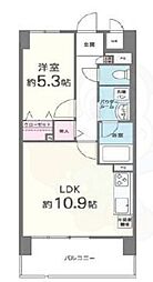 海老江サンライズ 1LDKの間取図画像