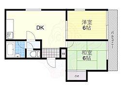 D.K.ハイム 2DKの間取図画像