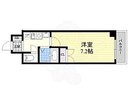 ラナップスクエア天満プライム 1Kの間取図画像