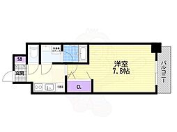 アーバネックス大阪城WEST 1Kの間取図画像