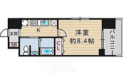 グランカーサ梅田北 1Kの間取図画像