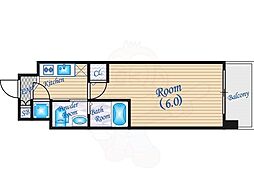 エスリード新梅田ノースポイント 1Kの間取図画像
