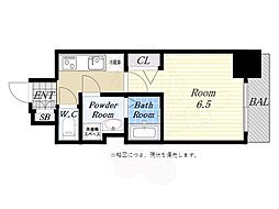 アドバンス西梅田フォルン 1Kの間取図画像