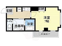IF西梅田 1Kの間取図画像
