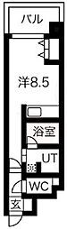 アルグラッド福島イースト ワンルームの間取図画像