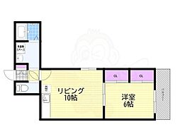 ルミエール福島 1LDKの間取図画像