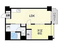 メゾンベルクレール 1LDKの間取図画像