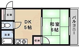 サンハイツ池田 1DKの間取図画像